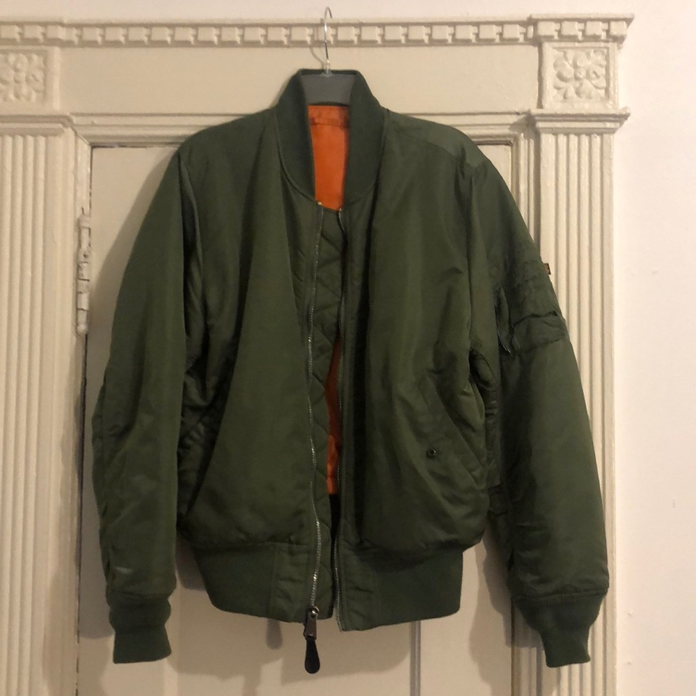 Alpha Industries Green MA-1 Bomber Jacket